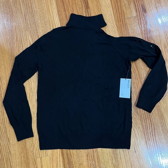 Bailey 44 Women's Kitty Ribbed Turtleneck Sweater Black Size Small - Picture 3 of 7